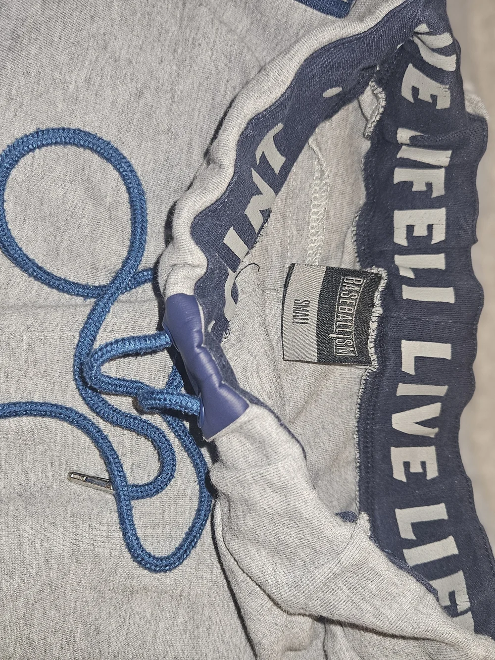 Men's Grey Baseballism Joggers with Navy Accents